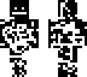 black and white