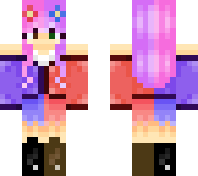 collab w/ azullavenders// half pink; original; half purple; mine