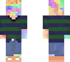 downtown boy, rainbow skin