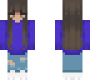 girl purple sweater