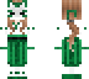 green miko with fox mask