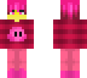 male - pink outfit - kirby - pink sweater - pink hair