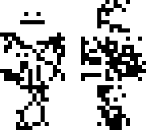 white and black