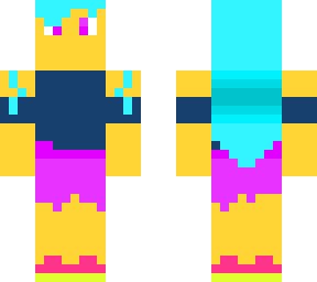 magenta and blue beautiful girl