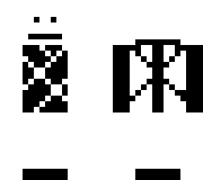 white & black bob