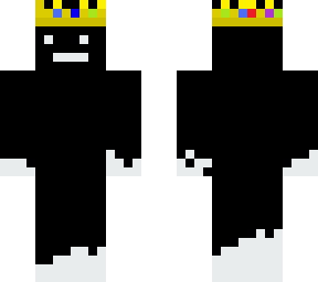 black and white with crown