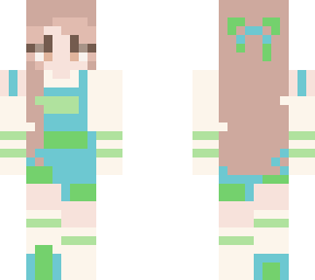 cute girl in blue and green