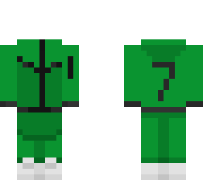 green jogging suit