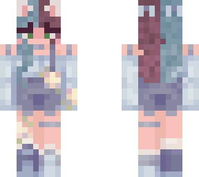floral attire with no horns! but with cat ears