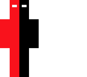 half red half black
