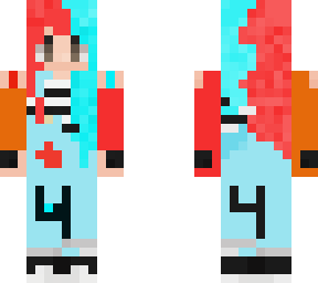 inmate girl blue red hair
