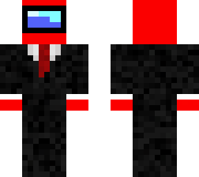 amongus red in suit (can be turned on and off with layers)