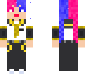 bicolor hair schoolgirl