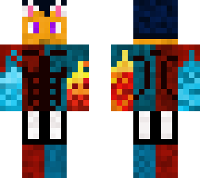 fire and blue fire cat boy