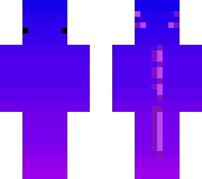 ombre purple blue axolotl