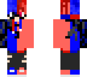 blue and red corrupted