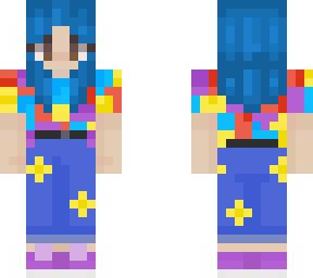 blue hair tropical shirt