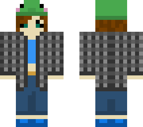 the finished flannel frog hat skin :]