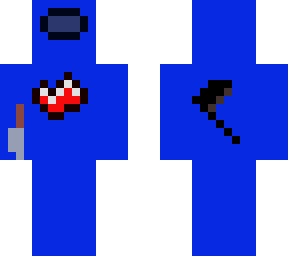 among us (blue) with accessories