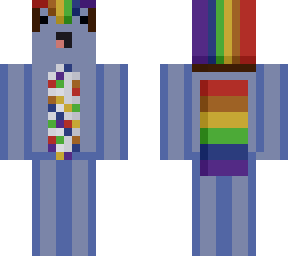 blue boy in rainbow onesie and brown hair