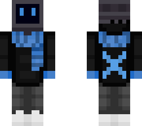 computer head blue eye