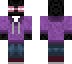 enderman purple hoodie w/ glasses