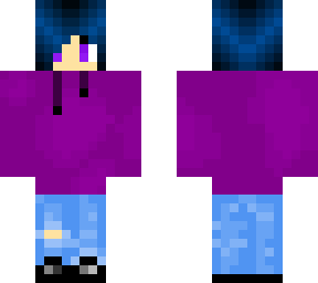 purple hoodie girl