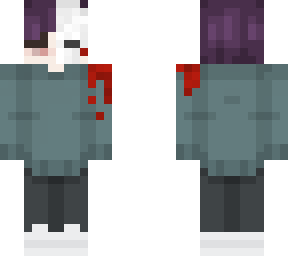 bloody mask green hoodie girl