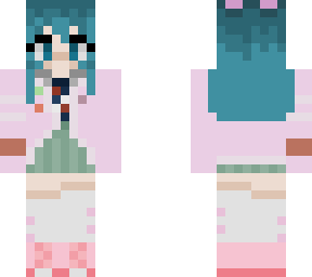 hatsune miku (ribbon girl) w/ longer hair