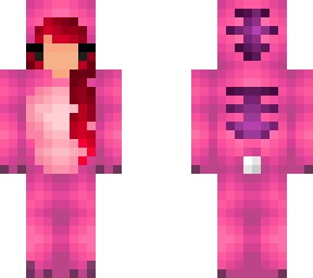 chibi redhead in pink stitch onesie