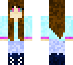 cute, simple, 11-year-old girl, minecraft skin.