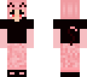 ='-'= black and pink outfit ='-'=