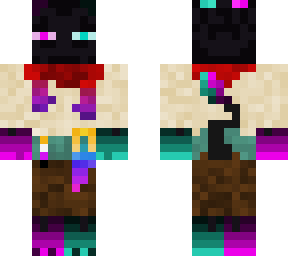 enderman character w/ light scarf