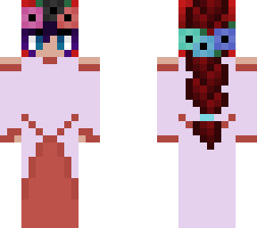 formal dress w/ red french braid