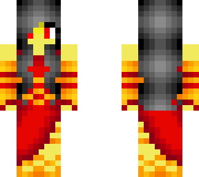 female - red n gold dress