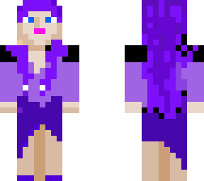 female with purple hair