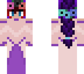 formal dress w/ purple french braid modified