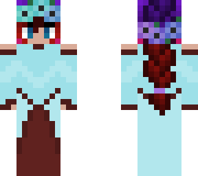 formal dress w/ purple to red french braid modified