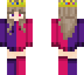 girl hoodie 2 colors w/ technoblade crown