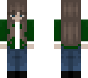 girl in dark green blazer