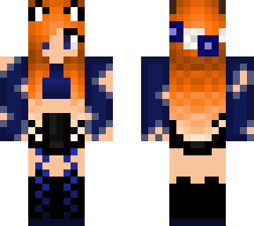 redo blue and black outfit girl