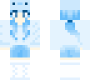 Blue Axolotl Girl | Minecraft Skin