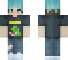 blue haired boy