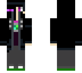 enderman/human (mason) hood up and unzipped