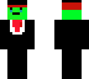 green man in a suit