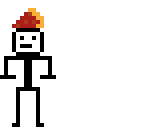 stickman w/ pizza