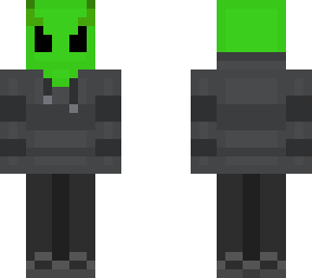 alein with a black hood