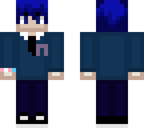 blue hair dude with trans bracelet