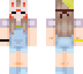 bunny mask w/ overalls