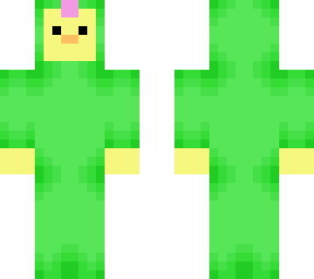 chick in frog onesie